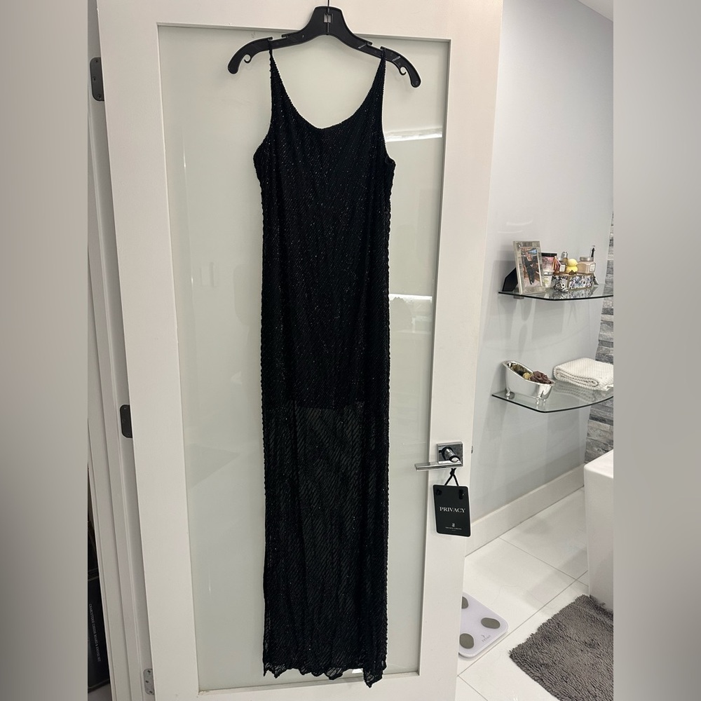 Karina Grimaldi sequined gown.